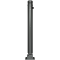 Ornamental bollard | Series 482B | � 82 mm | foldable, self-engaging lockto be fixed by plugs, with base plate 100 x 150 mm | with Euro profile cylinder lock and three keys | without eyelet